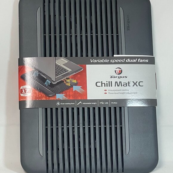 Targus Chill Mat XC w/ Variable Speed Dual Cooling Fans & USB Ports -AWE19US-New